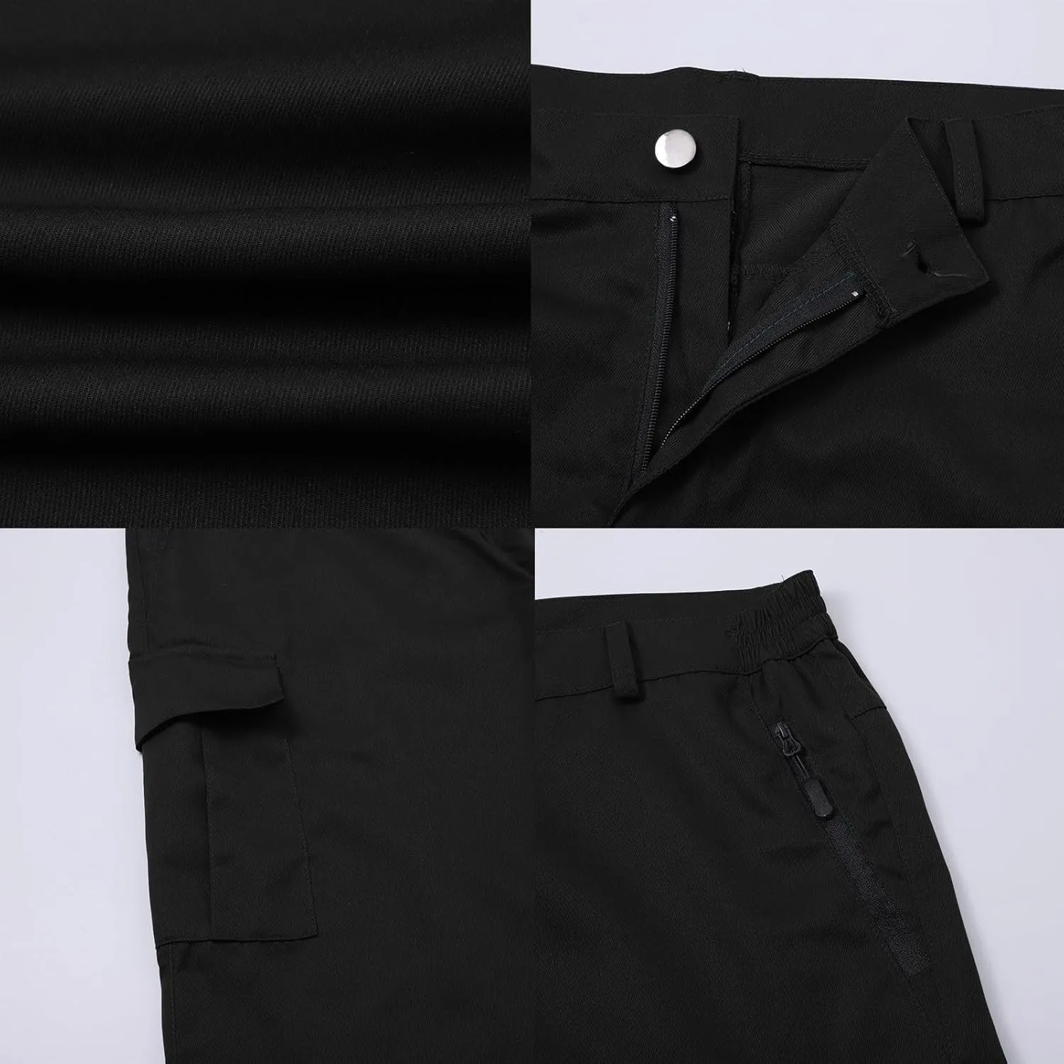 3/4 Cargo Shorts for Men Lightweight Outdoor Climbing Hiking Walking Capri Work Shorts with Multi Pockets Athletic Gym Shorts