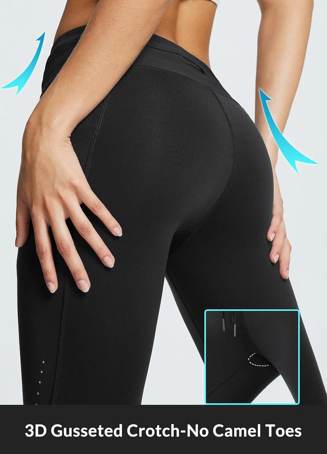 baleaf Women's Fleece Lined High Waisted Leggings Water Resistant Thermal Warm Winter Tights Ski Hiking Pants with Pockets