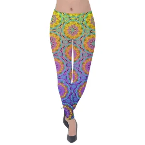 Birth of a Flower Velvet Leggings