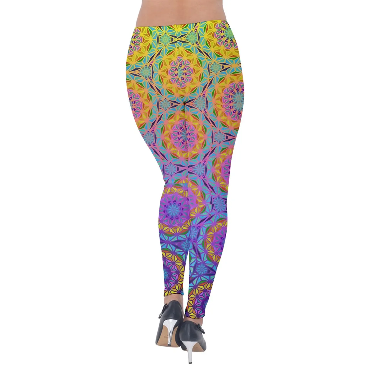 Birth of a Flower Velvet Leggings