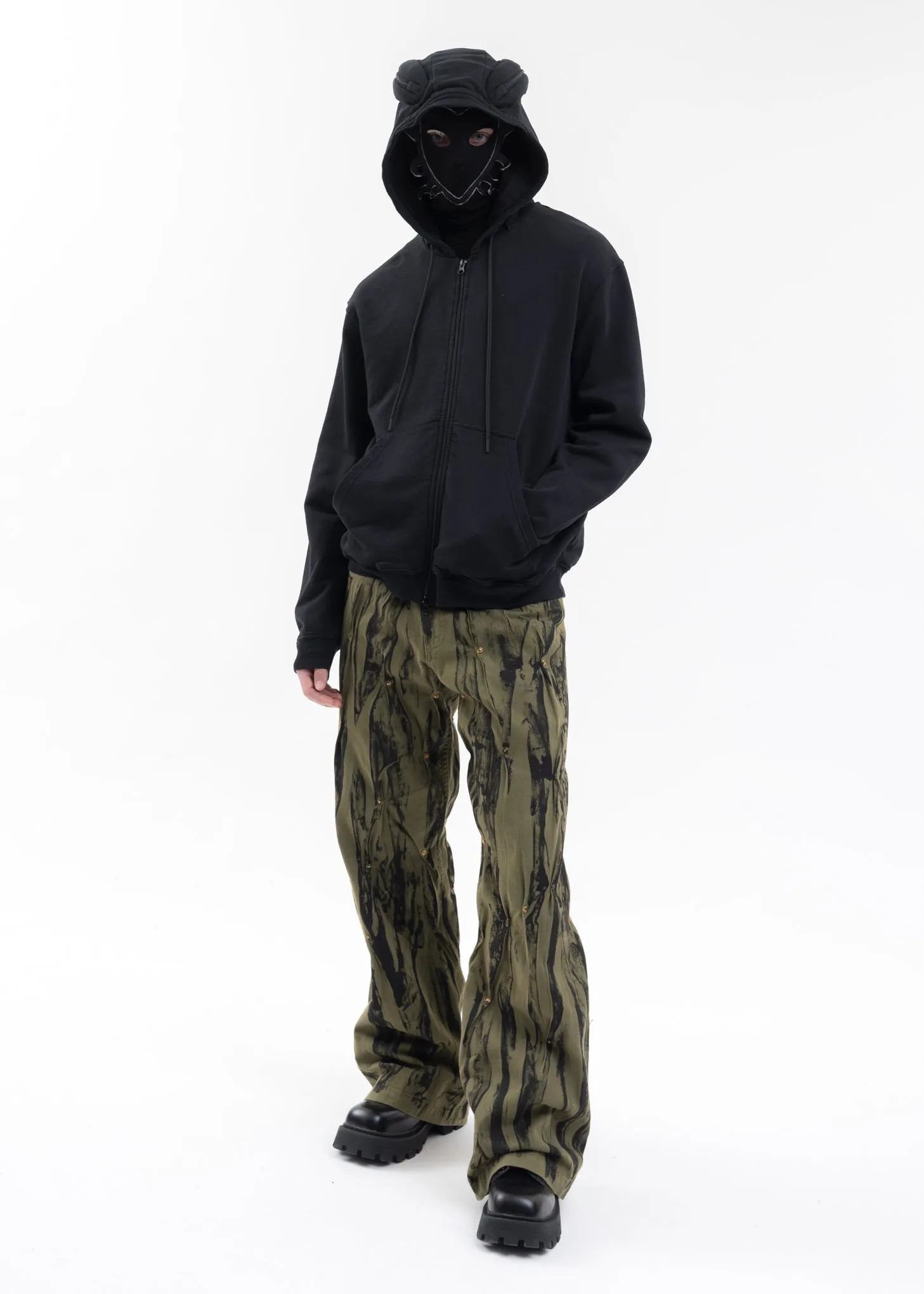 BLACK KSK HELMET HOODIE
