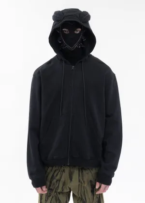BLACK KSK HELMET HOODIE