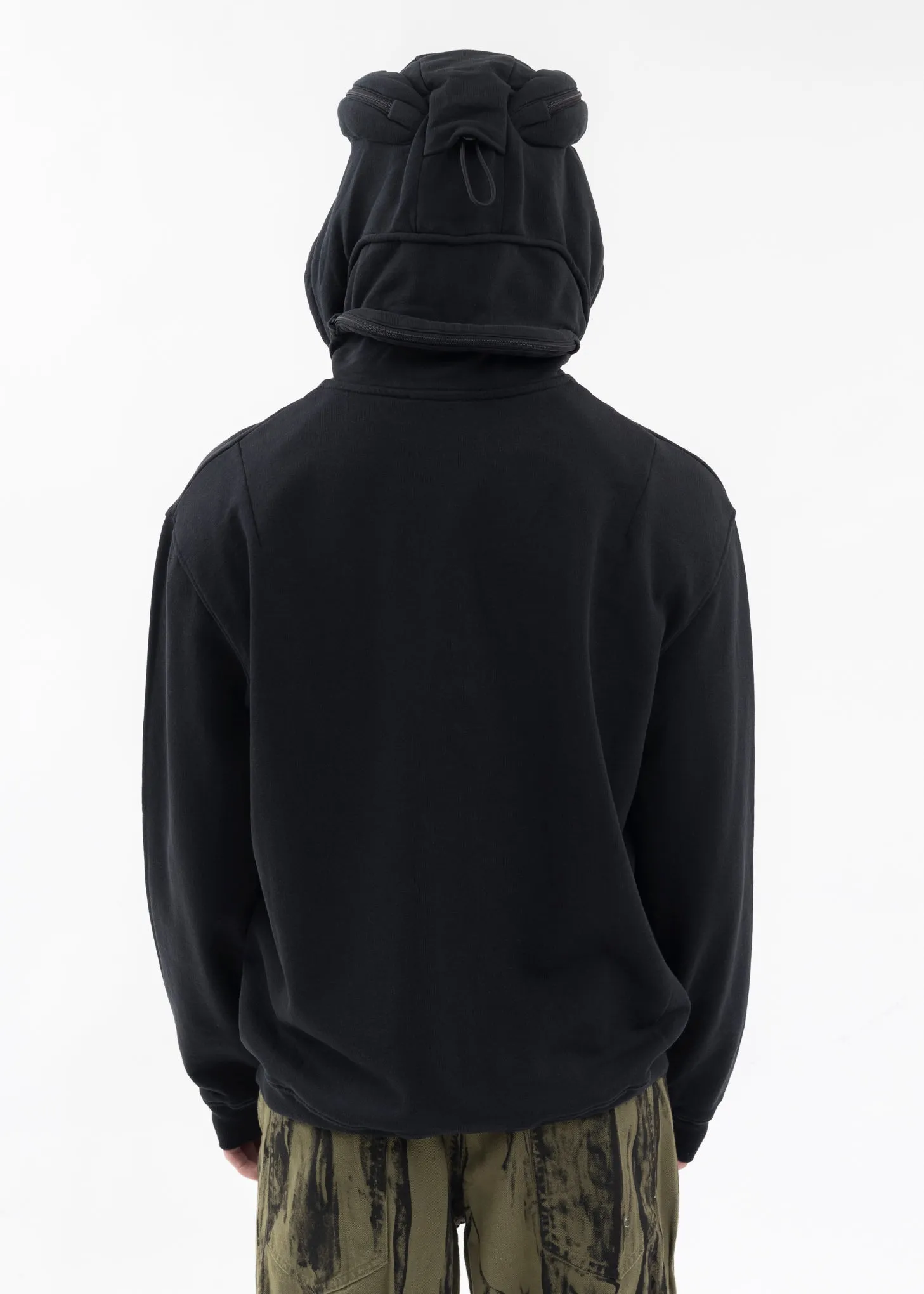 BLACK KSK HELMET HOODIE
