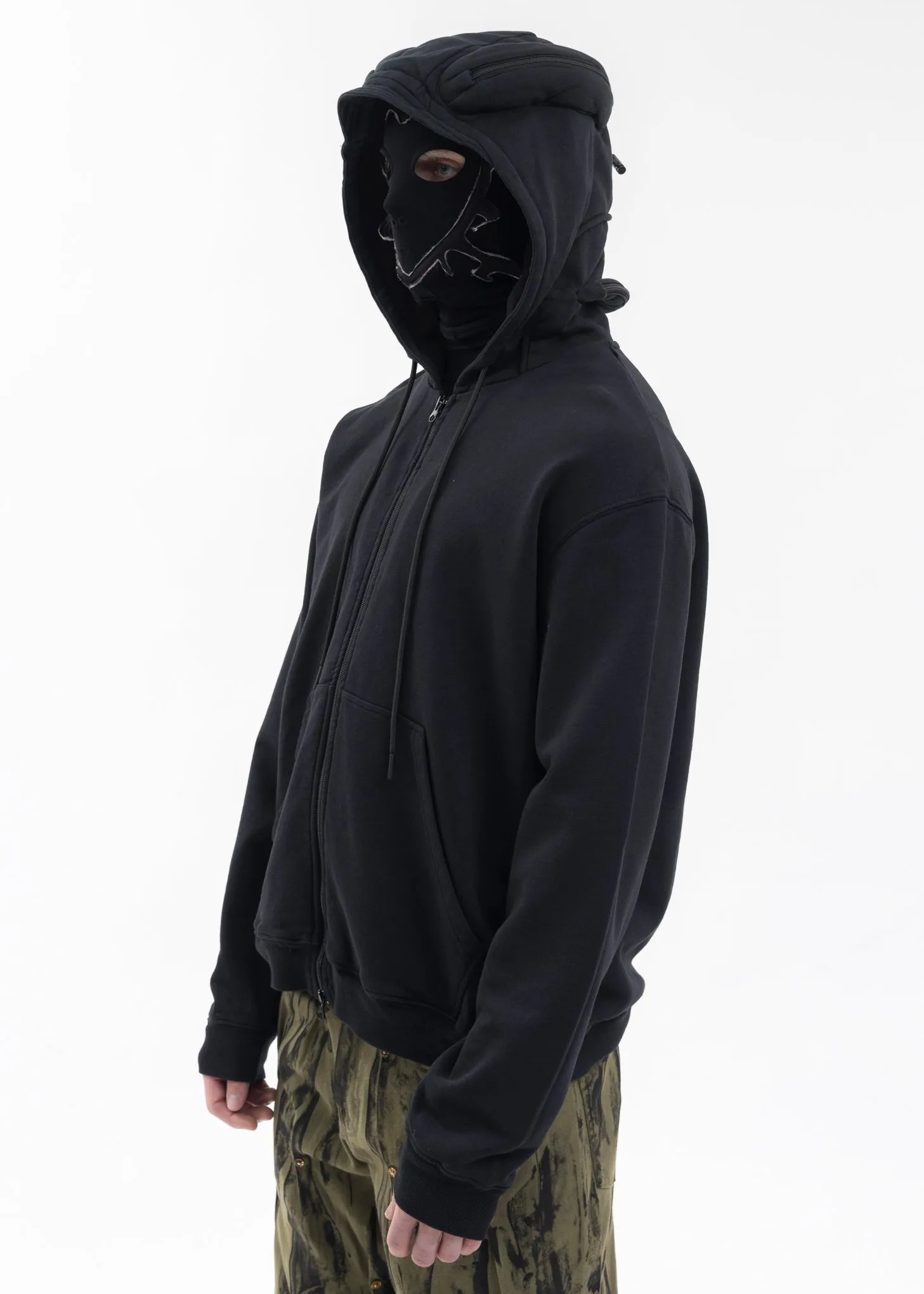 BLACK KSK HELMET HOODIE