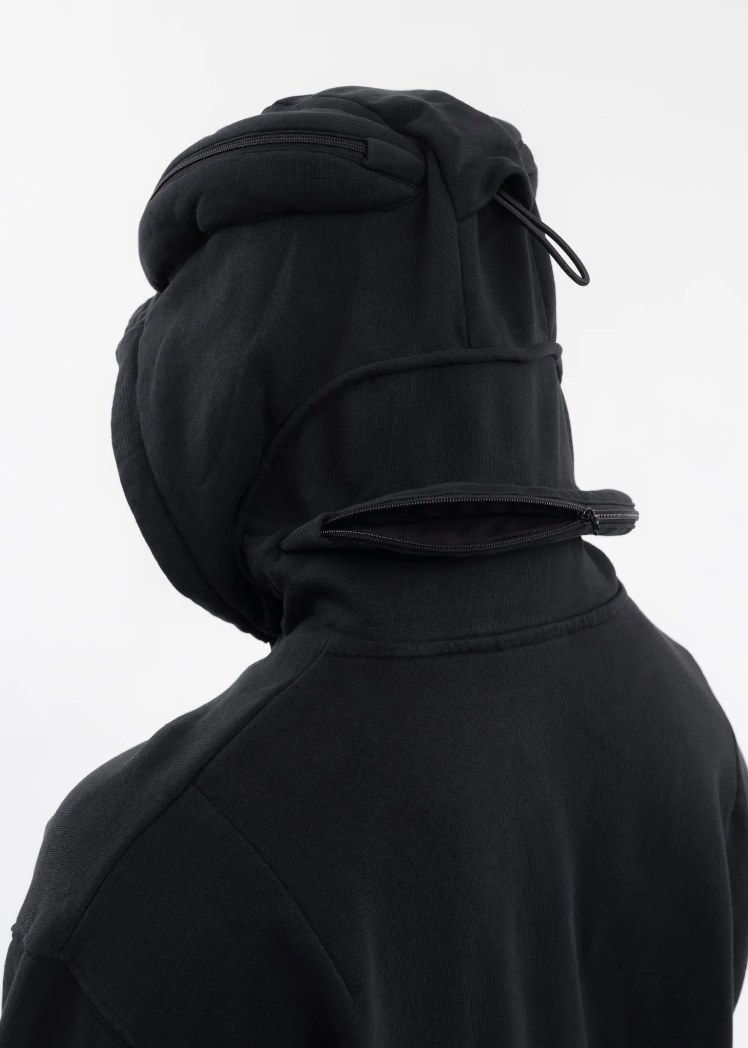 BLACK KSK HELMET HOODIE