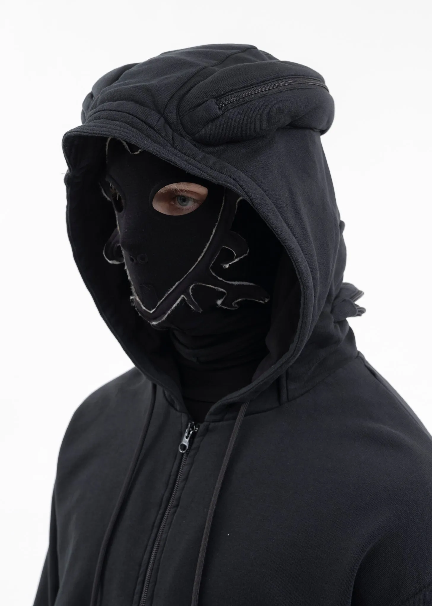 BLACK KSK HELMET HOODIE