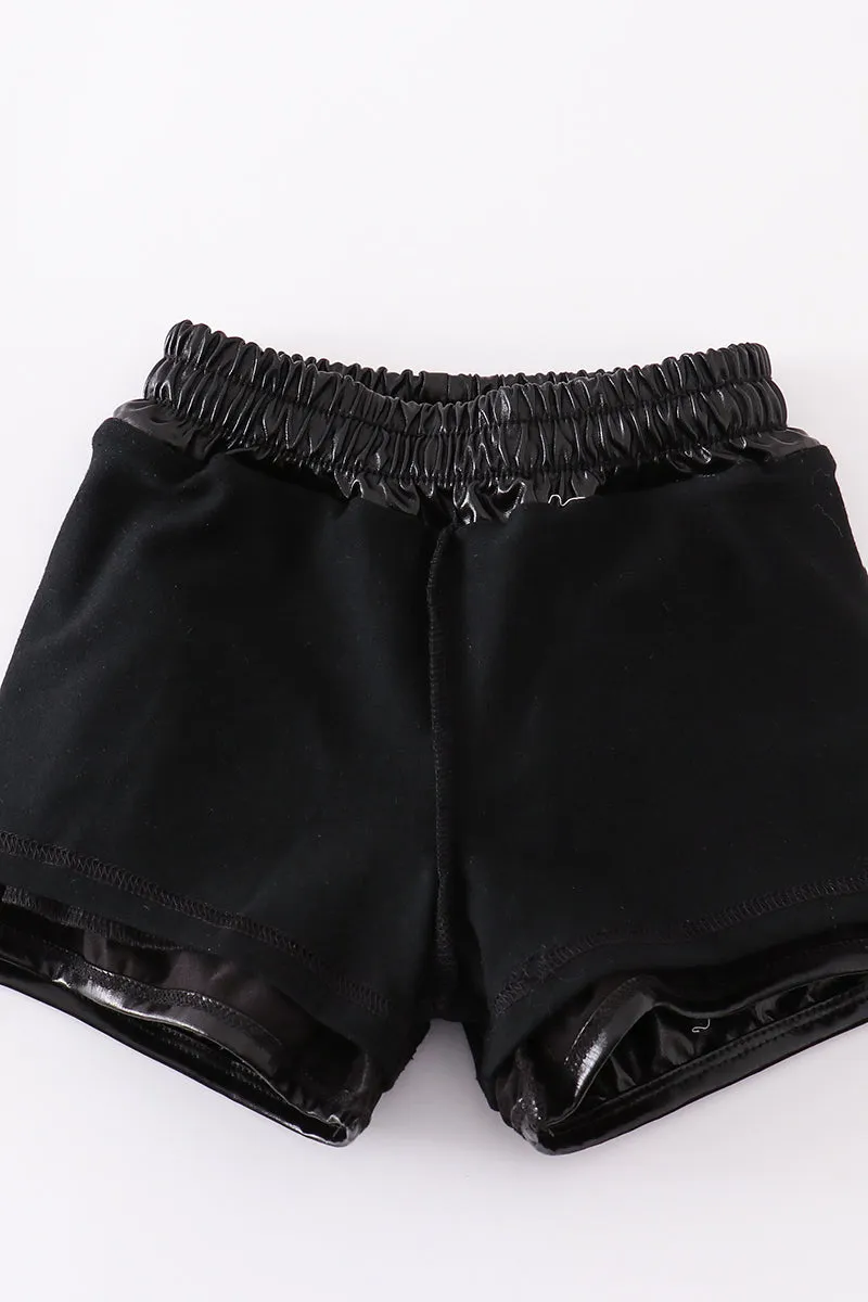 Black laser shorts