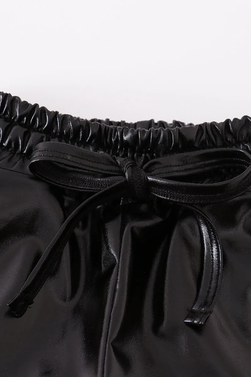 Black laser shorts
