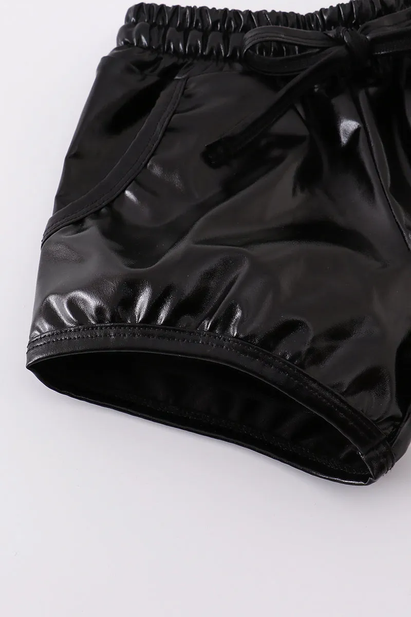 Black laser shorts