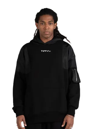 Black Waterproof Hoodie  Zipper pocket .
