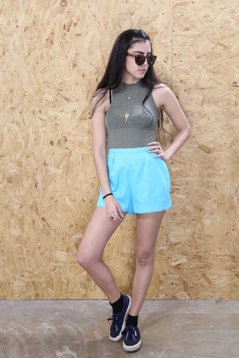 Blue Casual Shorts