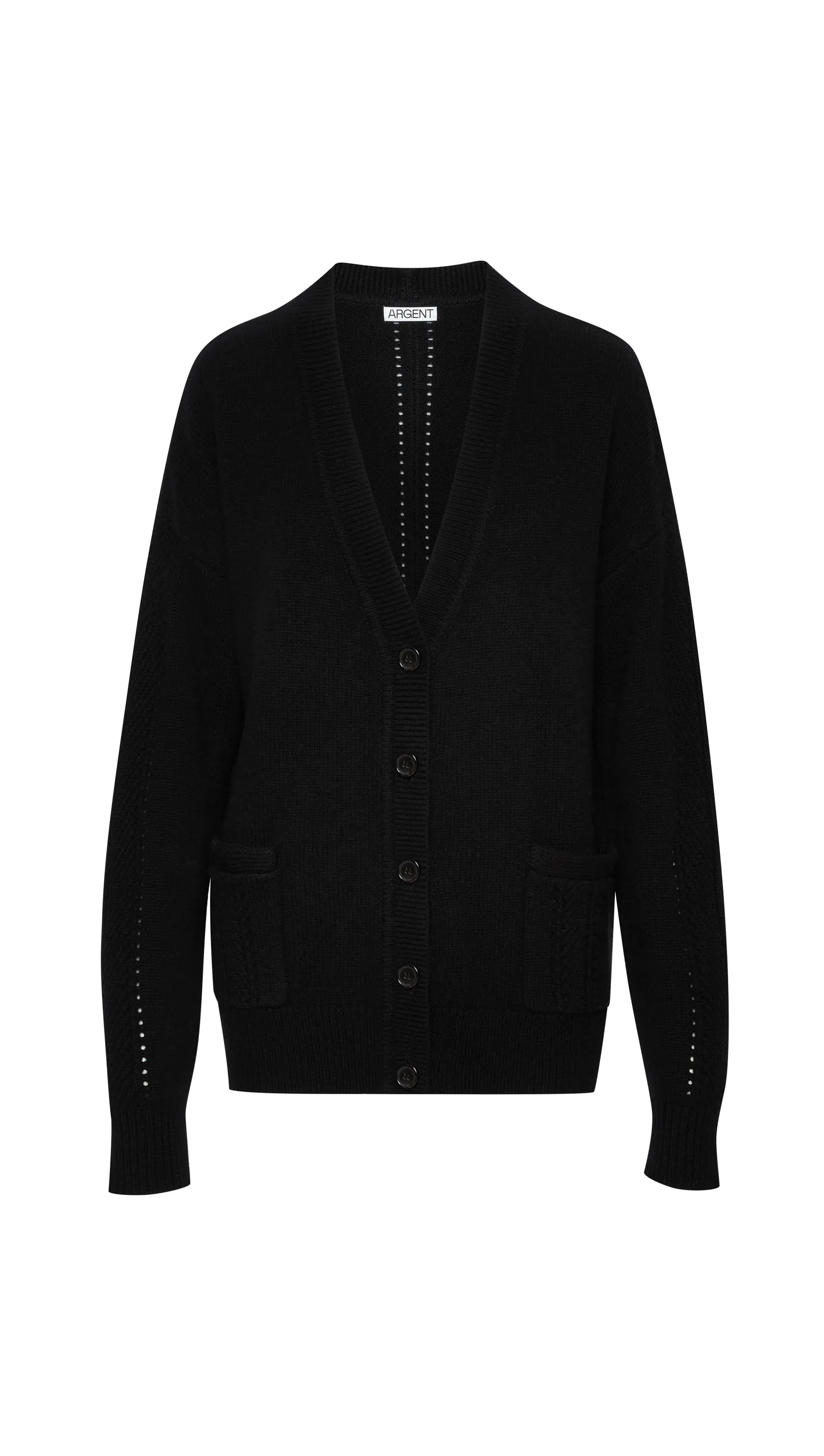Boyfriend Cardigan in Merino Wool | Black