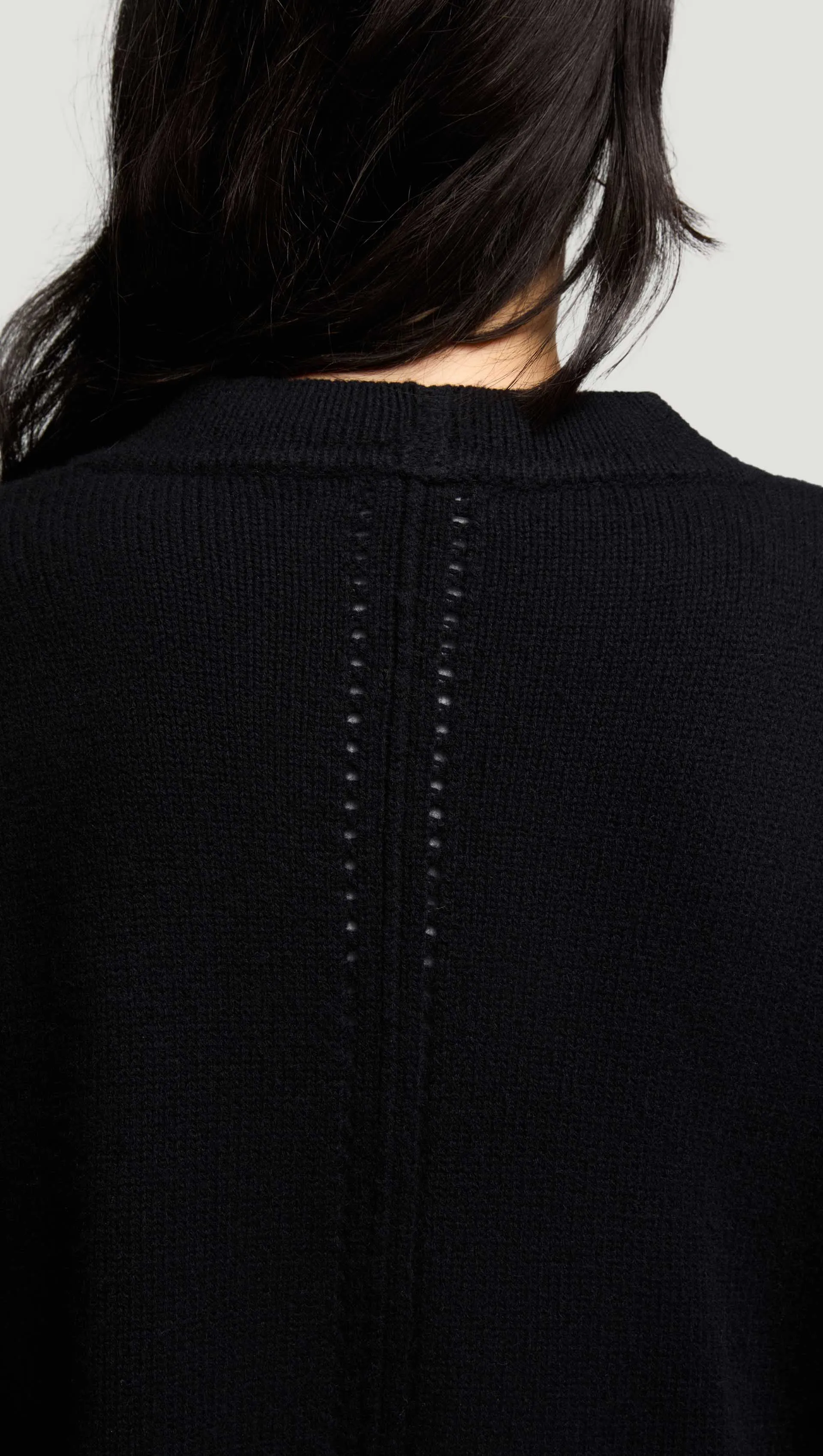 Boyfriend Cardigan in Merino Wool | Black