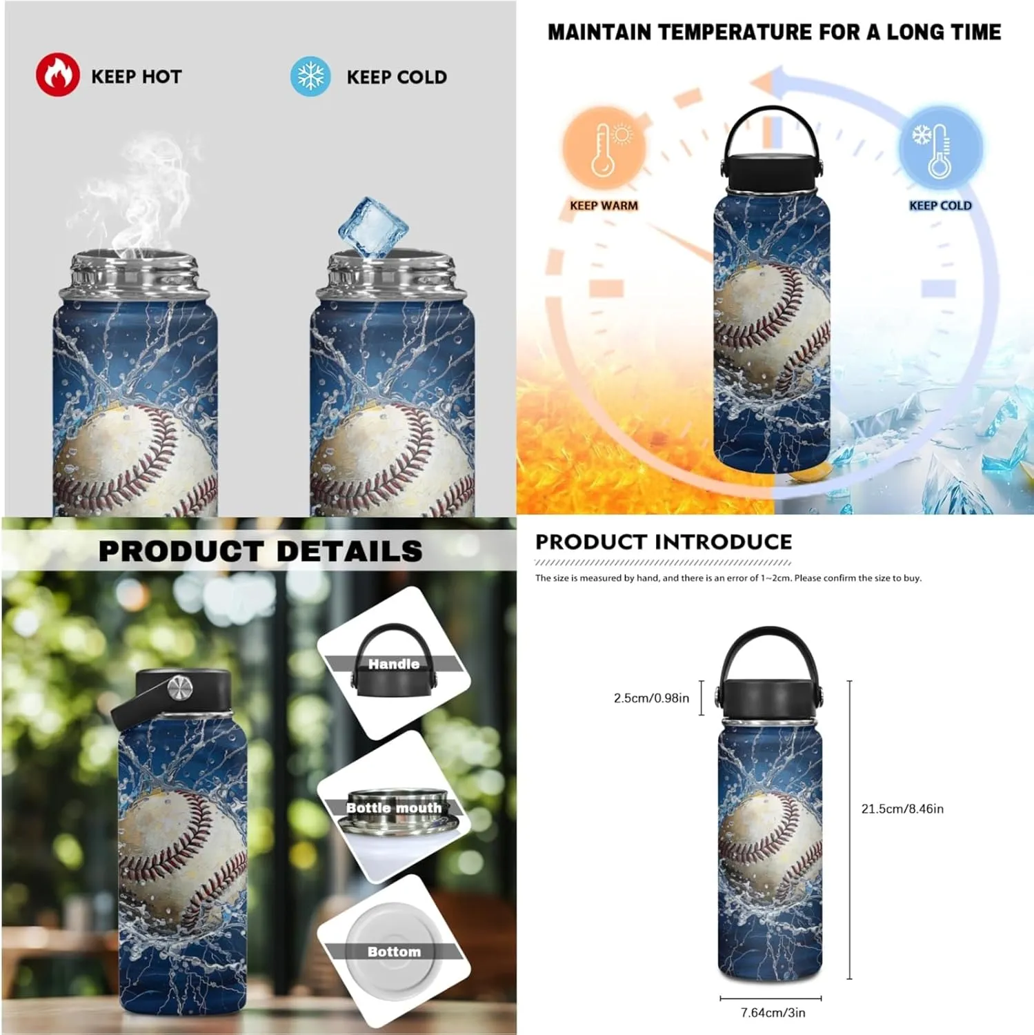 Boys Baseball Backpack 3 Pcs Set for 4-12 Years Kids Book Bag with Lunch Box for Preschool Elementary Children Bookbag with Water Bottle for Child 17 Inch Daypack