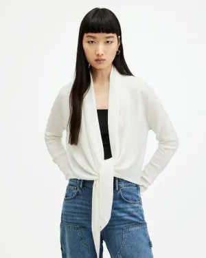 Cardigan Wasson Merino Waterfall Pirate AllSaints, white chalk