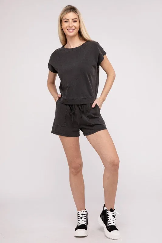 Casual Cotton Shorts Set