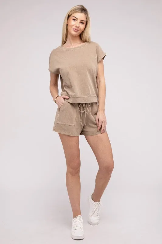 Casual Cotton Shorts Set