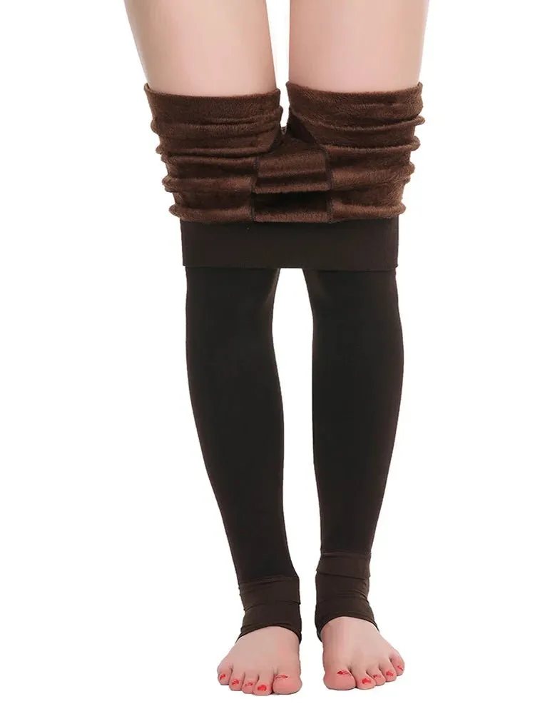 Casual Winter Knitting Leggings for Women High Elastic Thicken Warm Skinny Pants