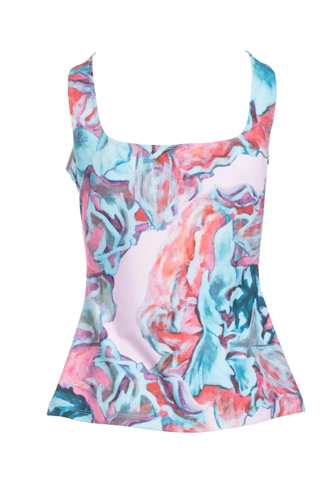 Caterina Stretch Knit Tank Top in Daiquiri