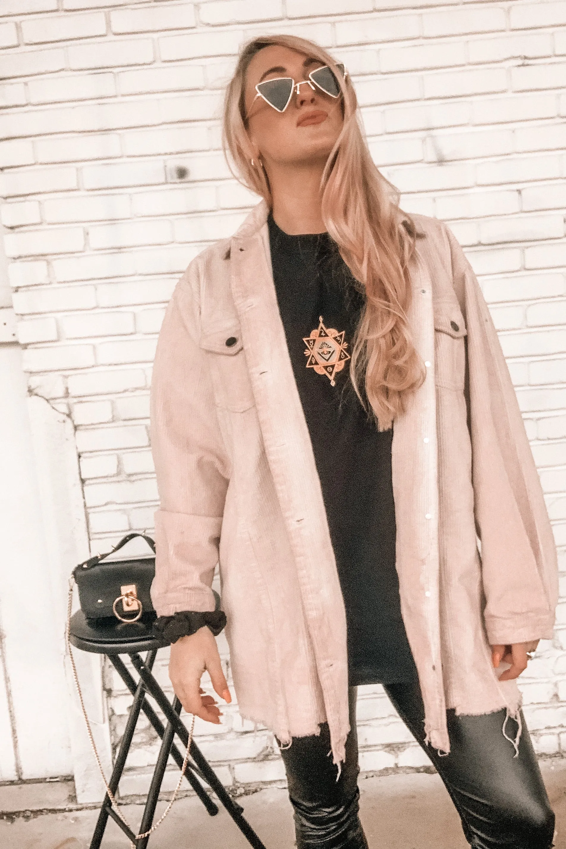 Chakra Relaxed Tee in Black