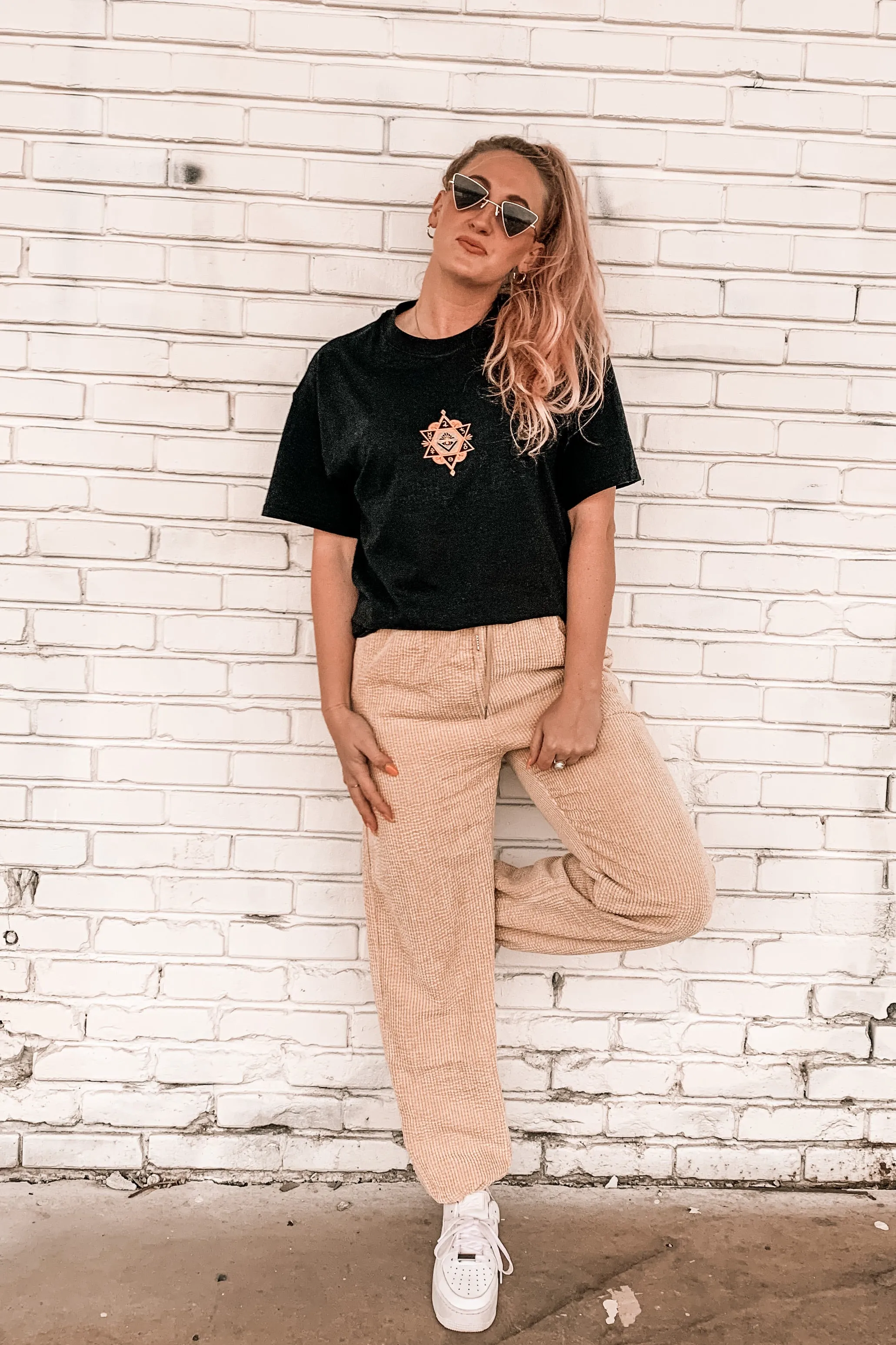 Chakra Relaxed Tee in Black