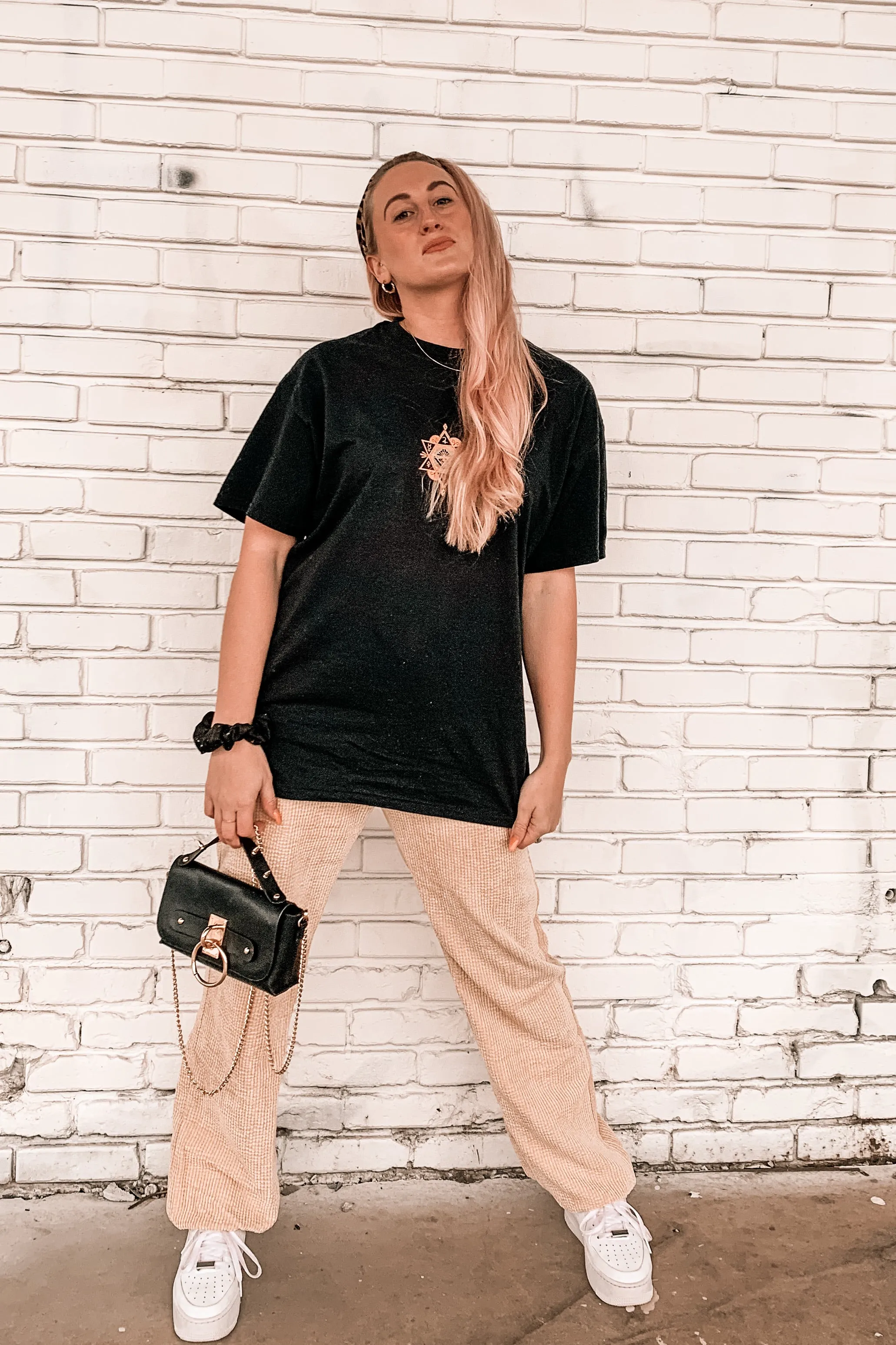 Chakra Relaxed Tee in Black