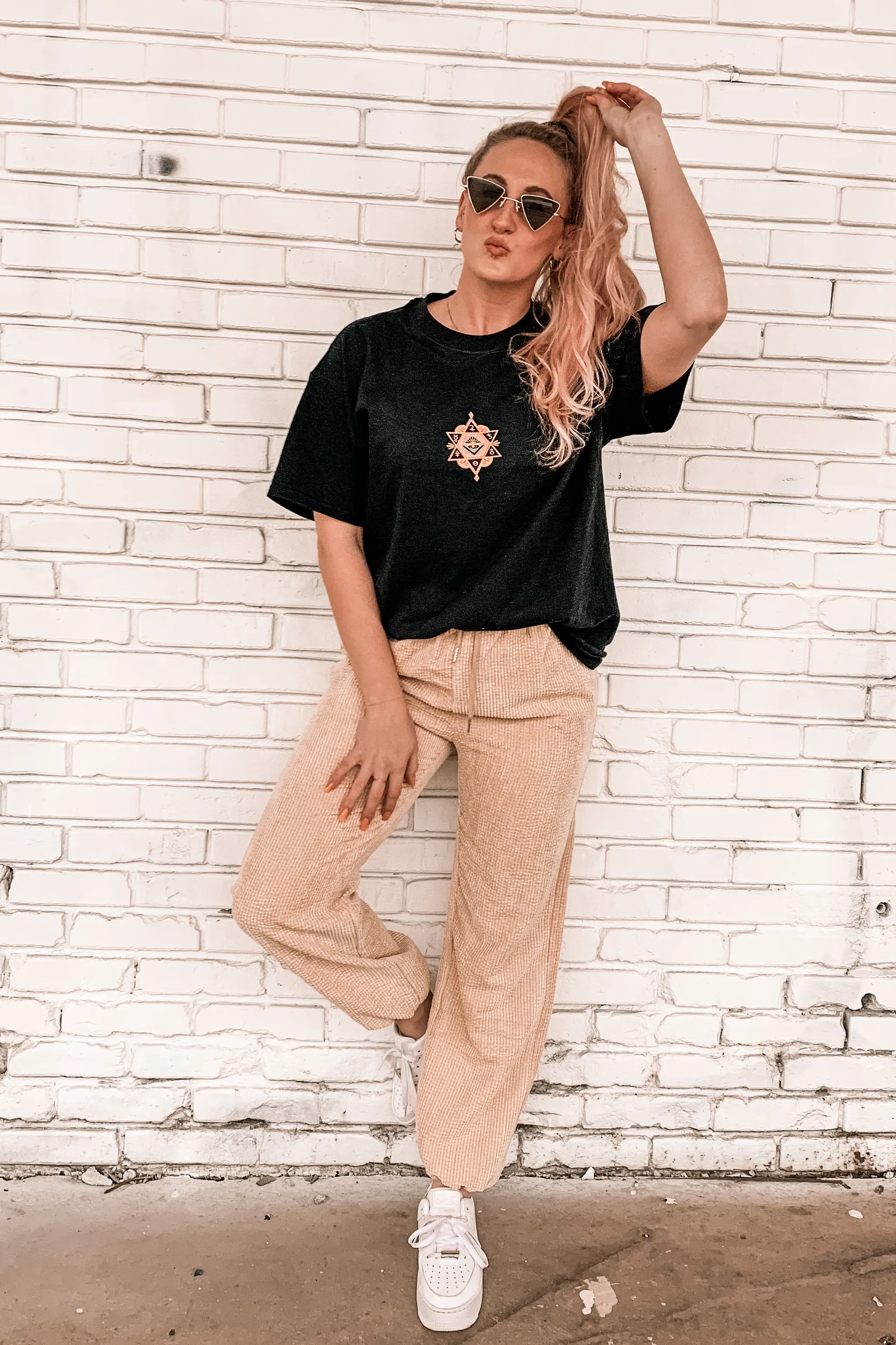 Chakra Relaxed Tee in Black