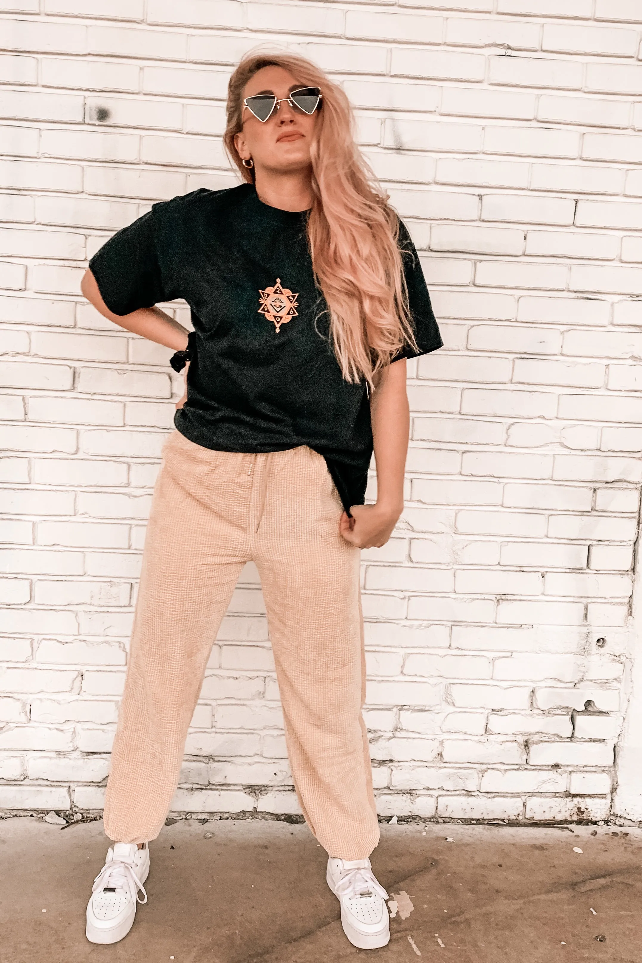 Chakra Relaxed Tee in Black