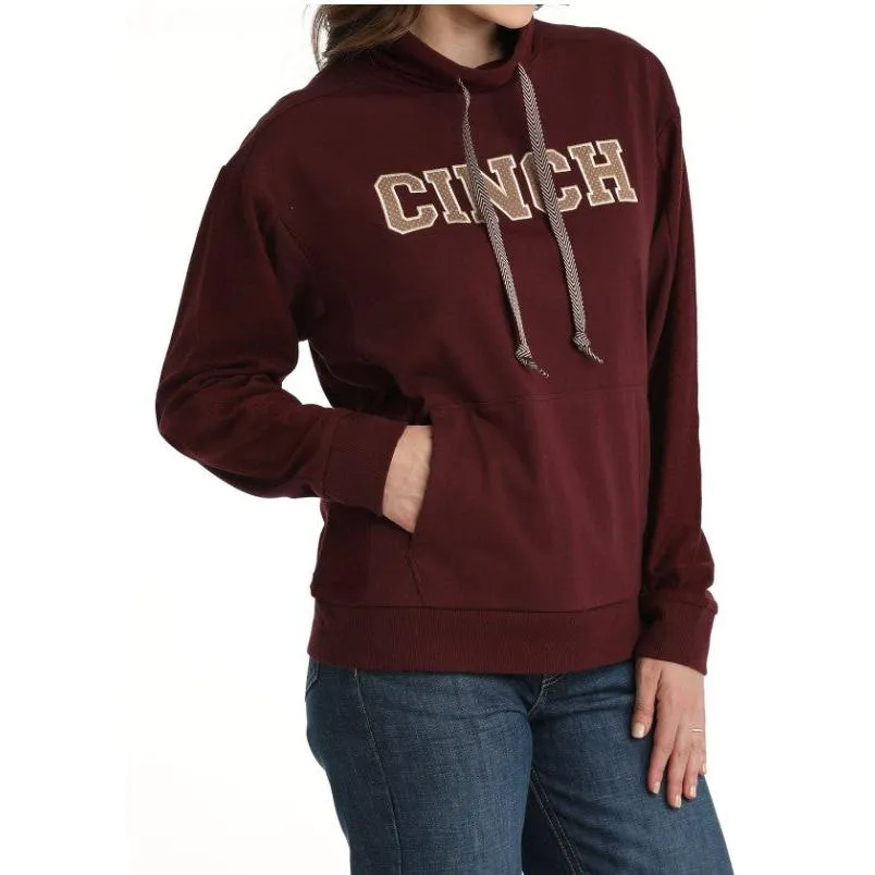Cinch Women's French Terry Hoodie Pullover- Purple