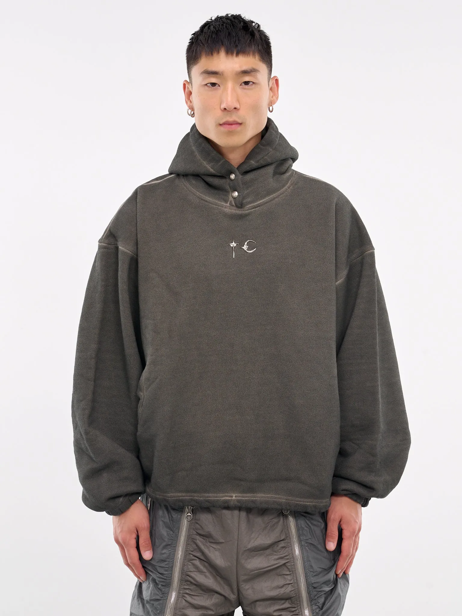 Color Emblem Hoodie (SS2202-KHAKI)