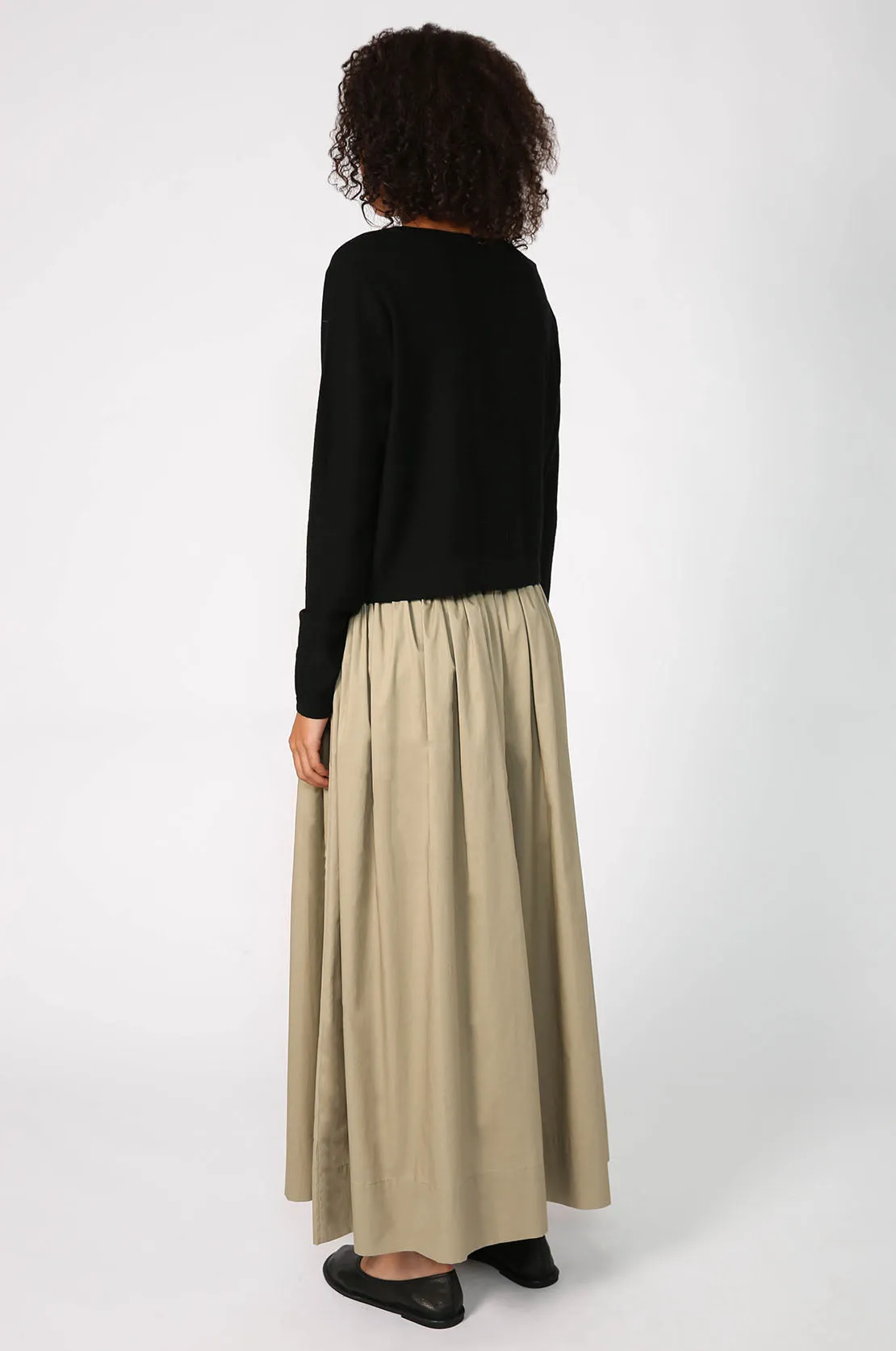 crisp cardi / black merino