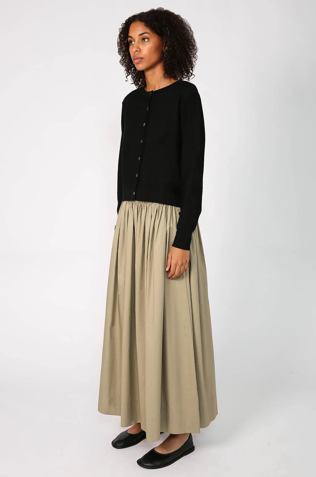 crisp cardi / black merino