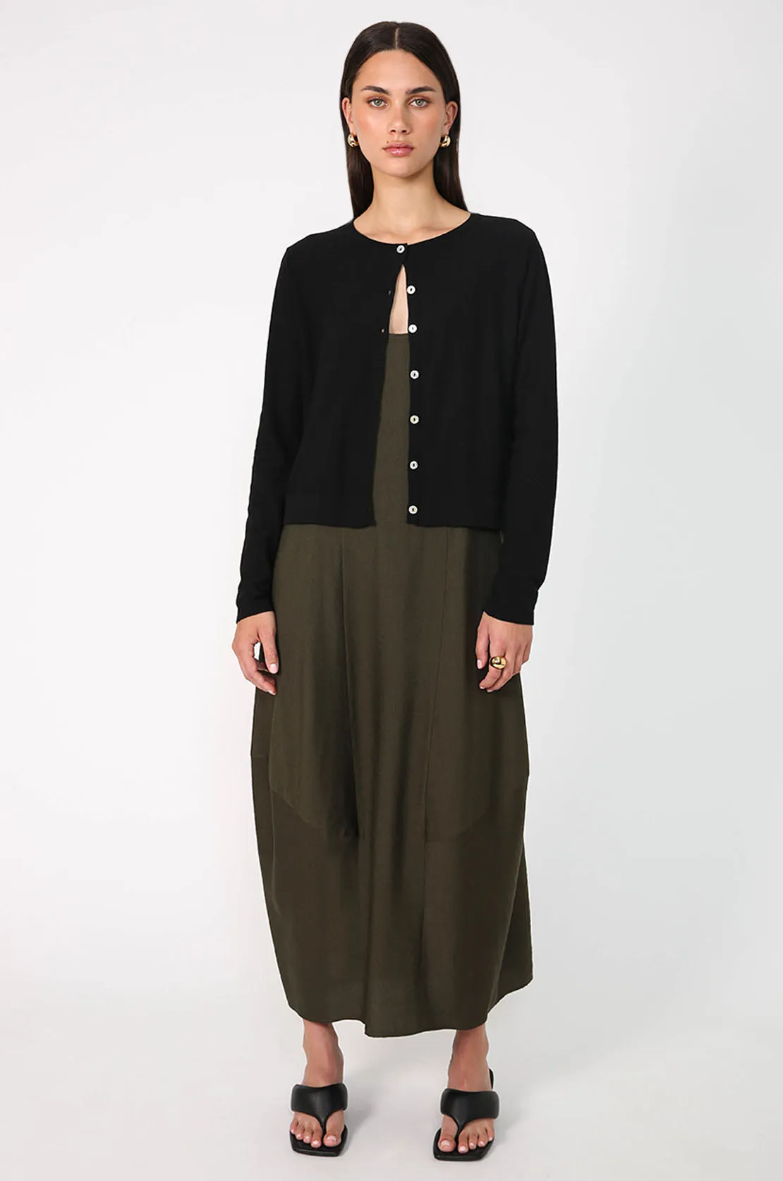 crisp cardi / black