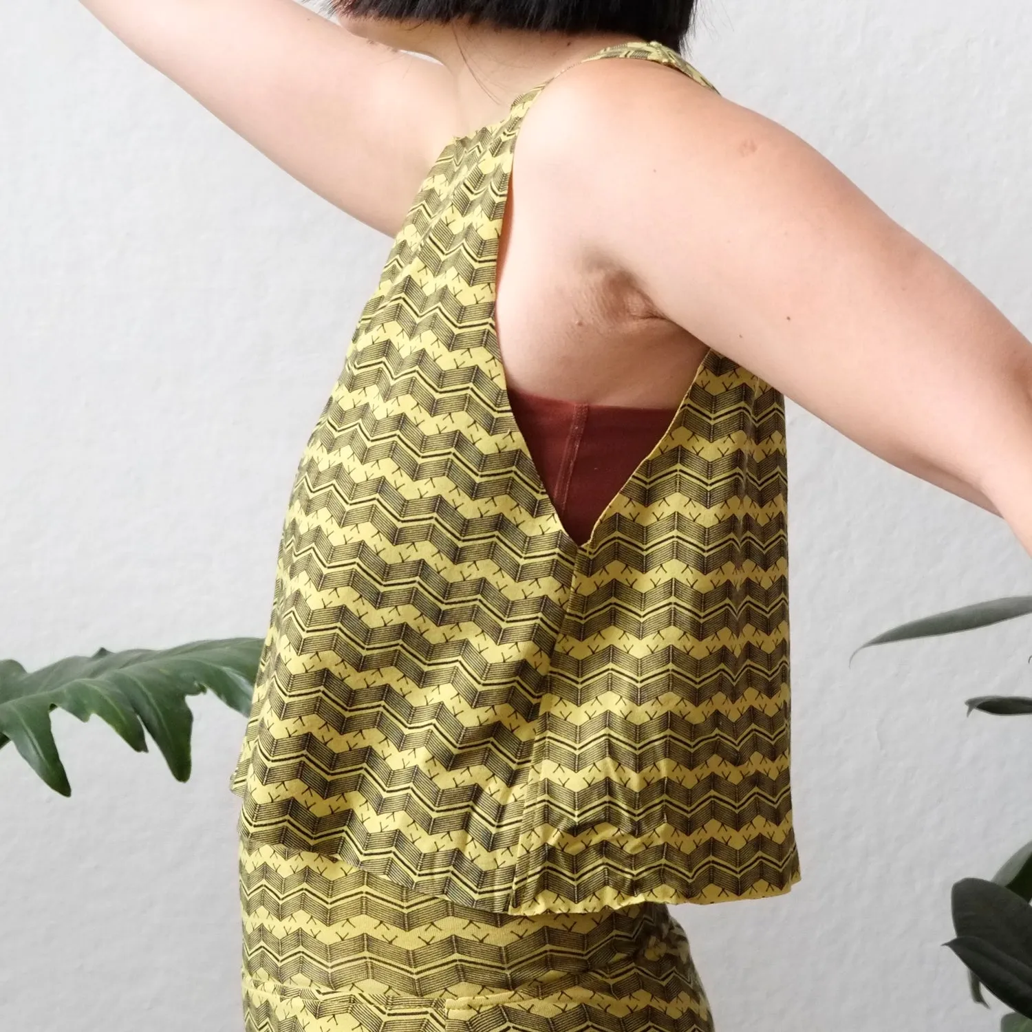 Cropped Summer Tank in Neon Yellow
