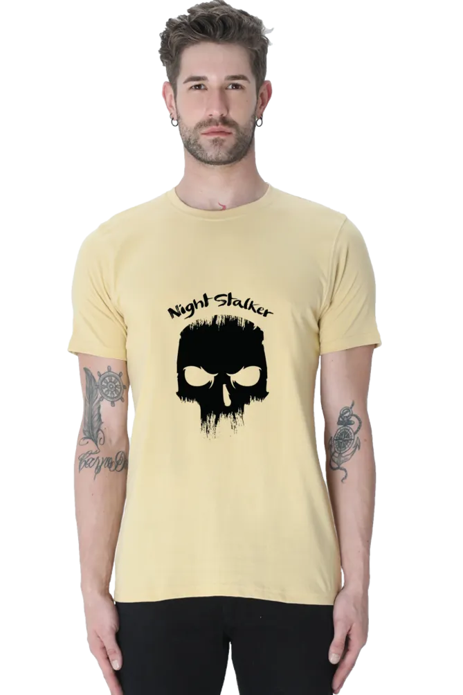 Dark Skull Night Stalker Printed T Shirt For Men
