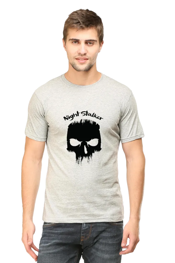 Dark Skull Night Stalker Printed T Shirt For Men