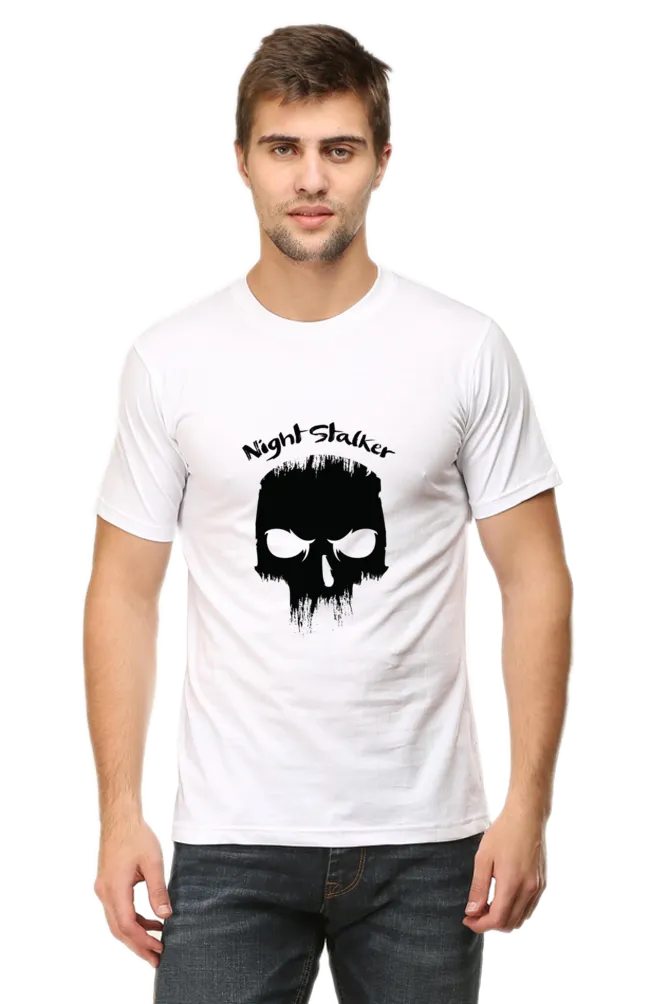 Dark Skull Night Stalker Printed T Shirt For Men