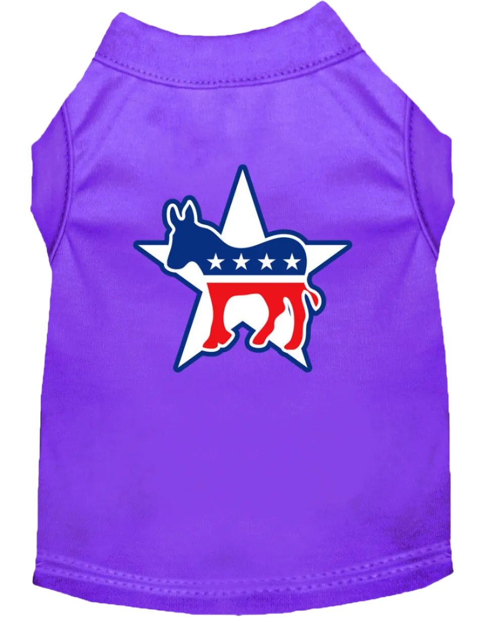 Democrat-Themed Screen Printed Shirt for Pets - Comfortable Cotton Blend for Dogs & Cats