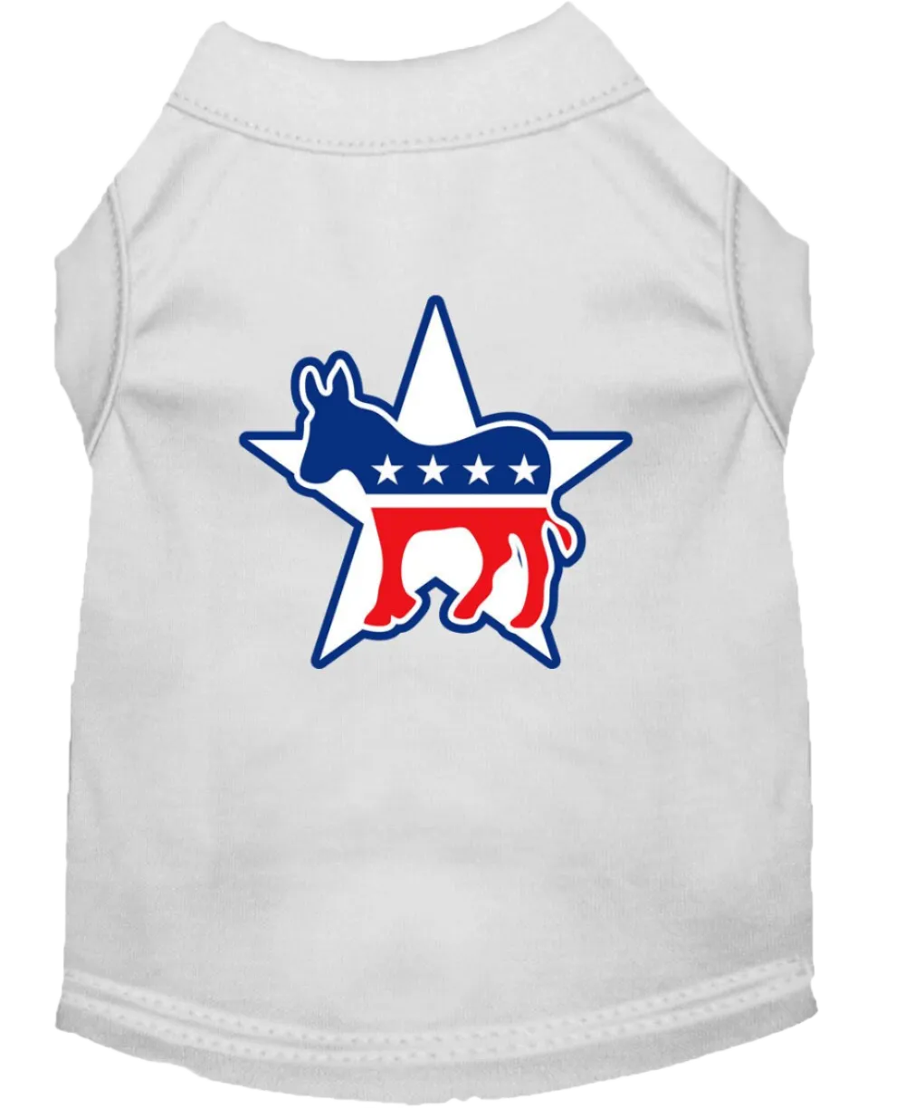 Democrat-Themed Screen Printed Shirt for Pets - Comfortable Cotton Blend for Dogs & Cats