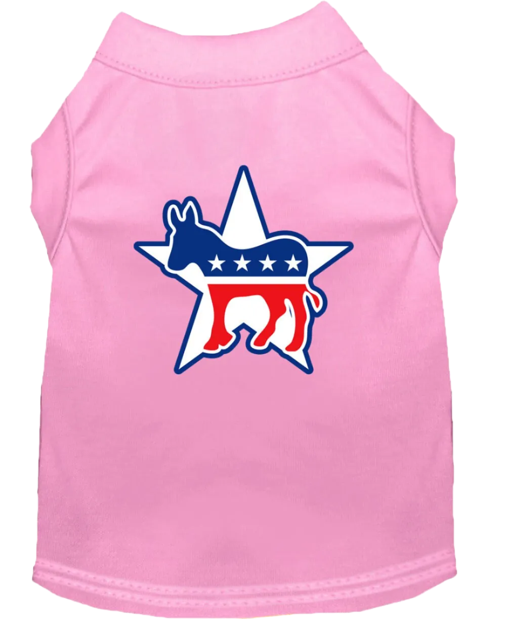 Democrat-Themed Screen Printed Shirt for Pets - Comfortable Cotton Blend for Dogs & Cats