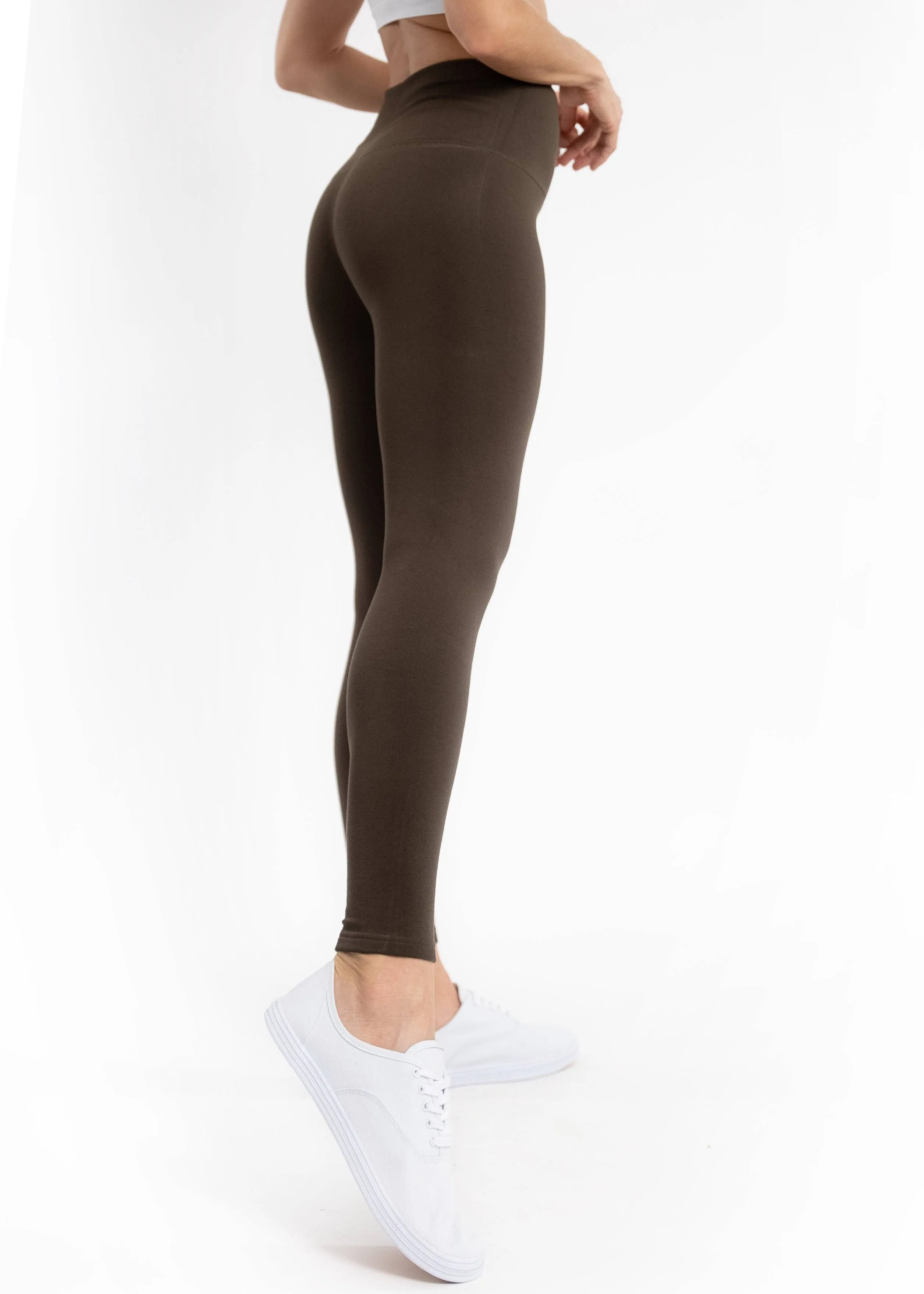Fleece Lined Leggings: Black
