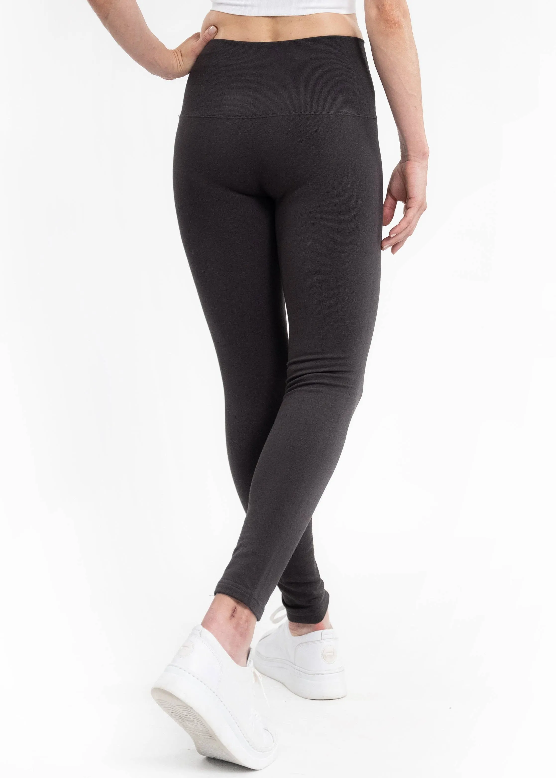 Fleece Lined Leggings: Black