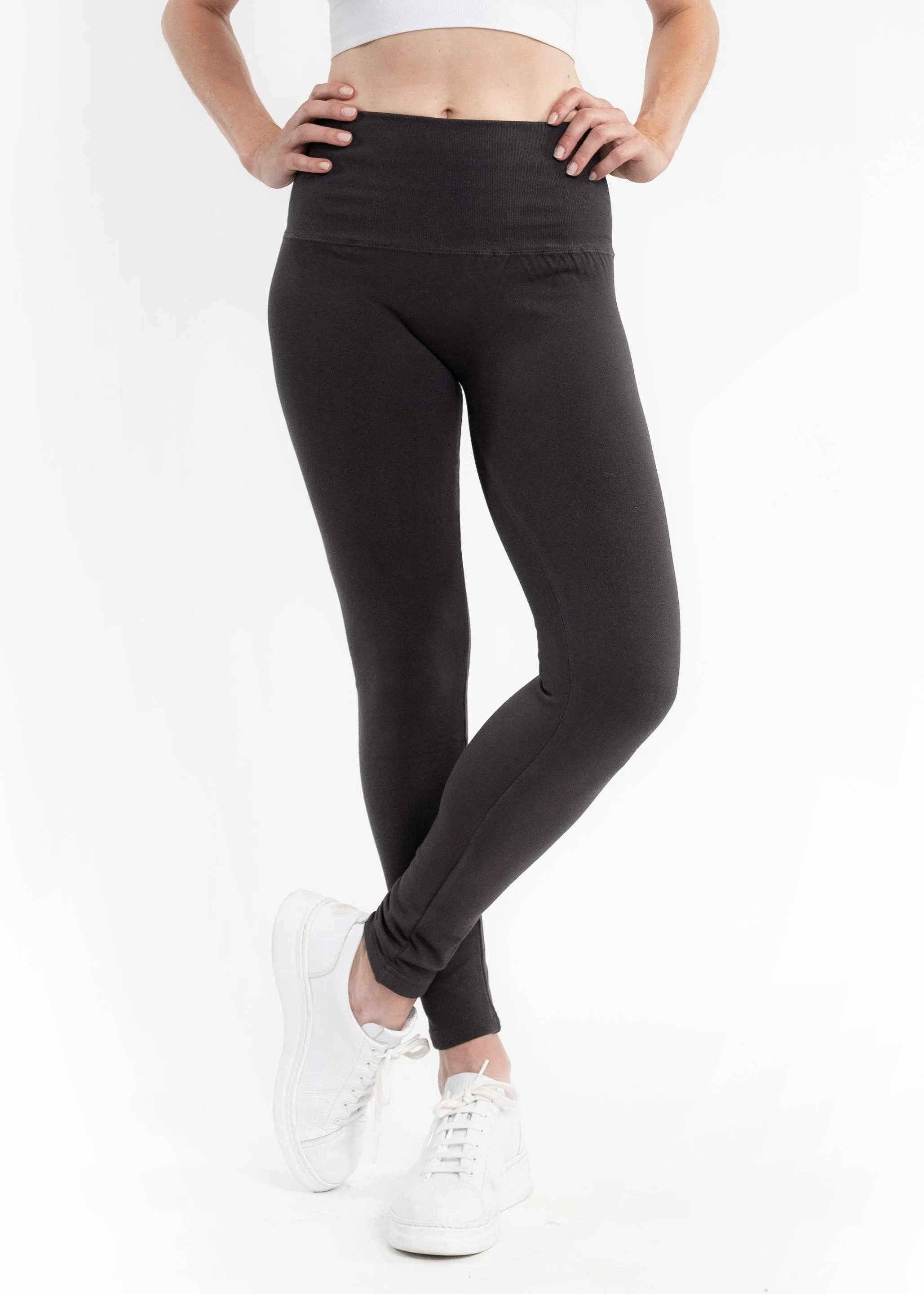 Fleece Lined Leggings: Black