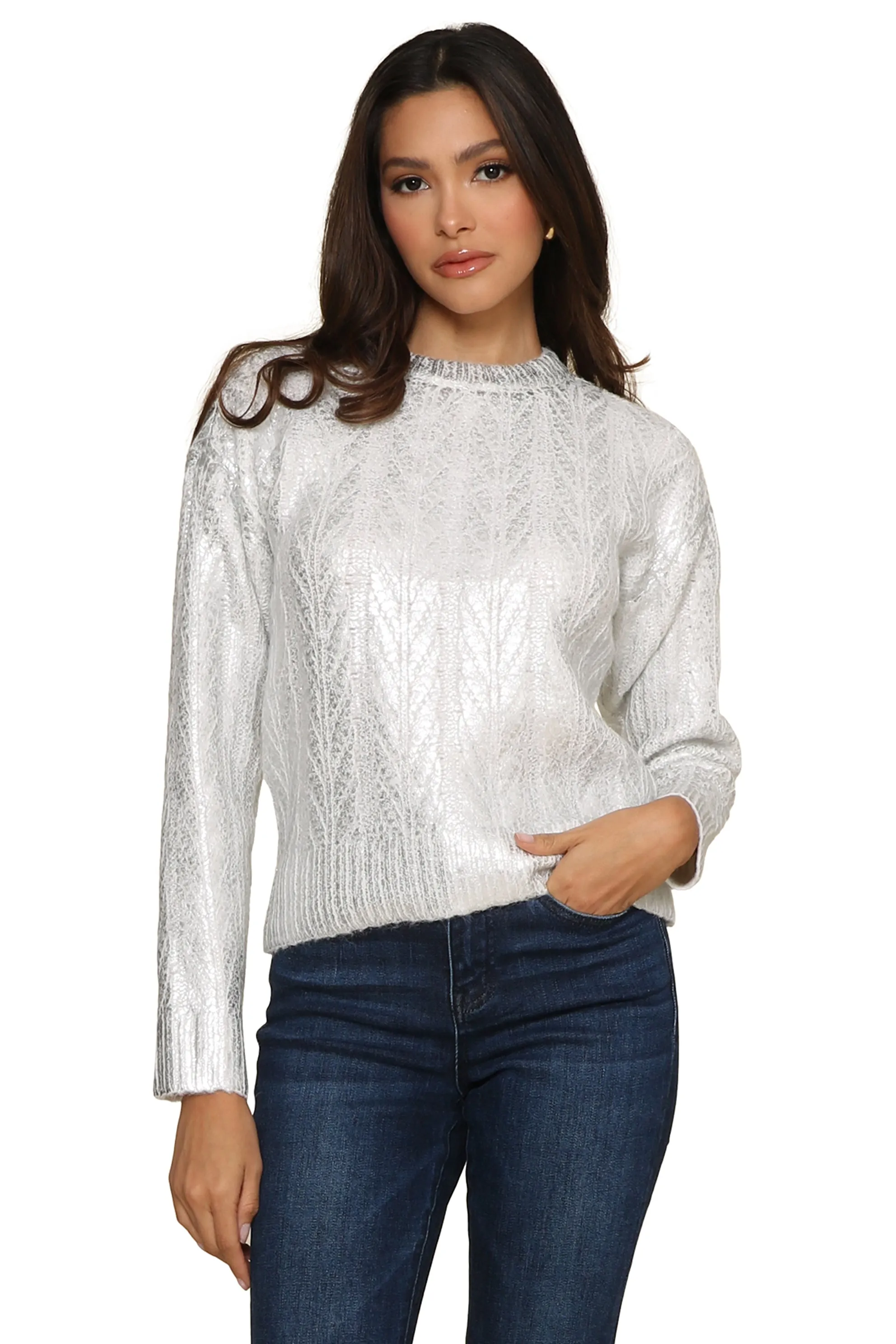 Foil Crew Neck Sweater