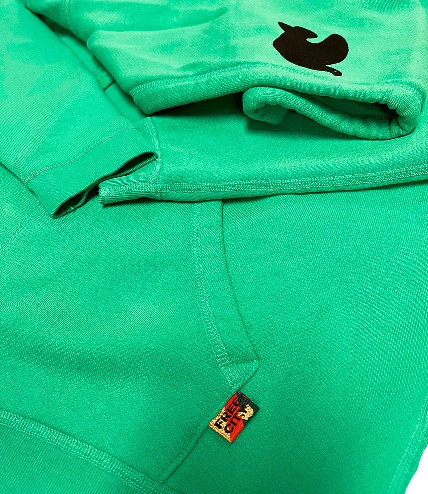 FREE CITY Big Terrys Pullover Hoodie in Greenmachine
