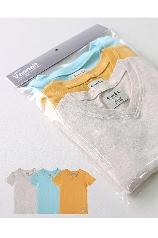 French Short Sleeve T-shirts 3 Pack Set