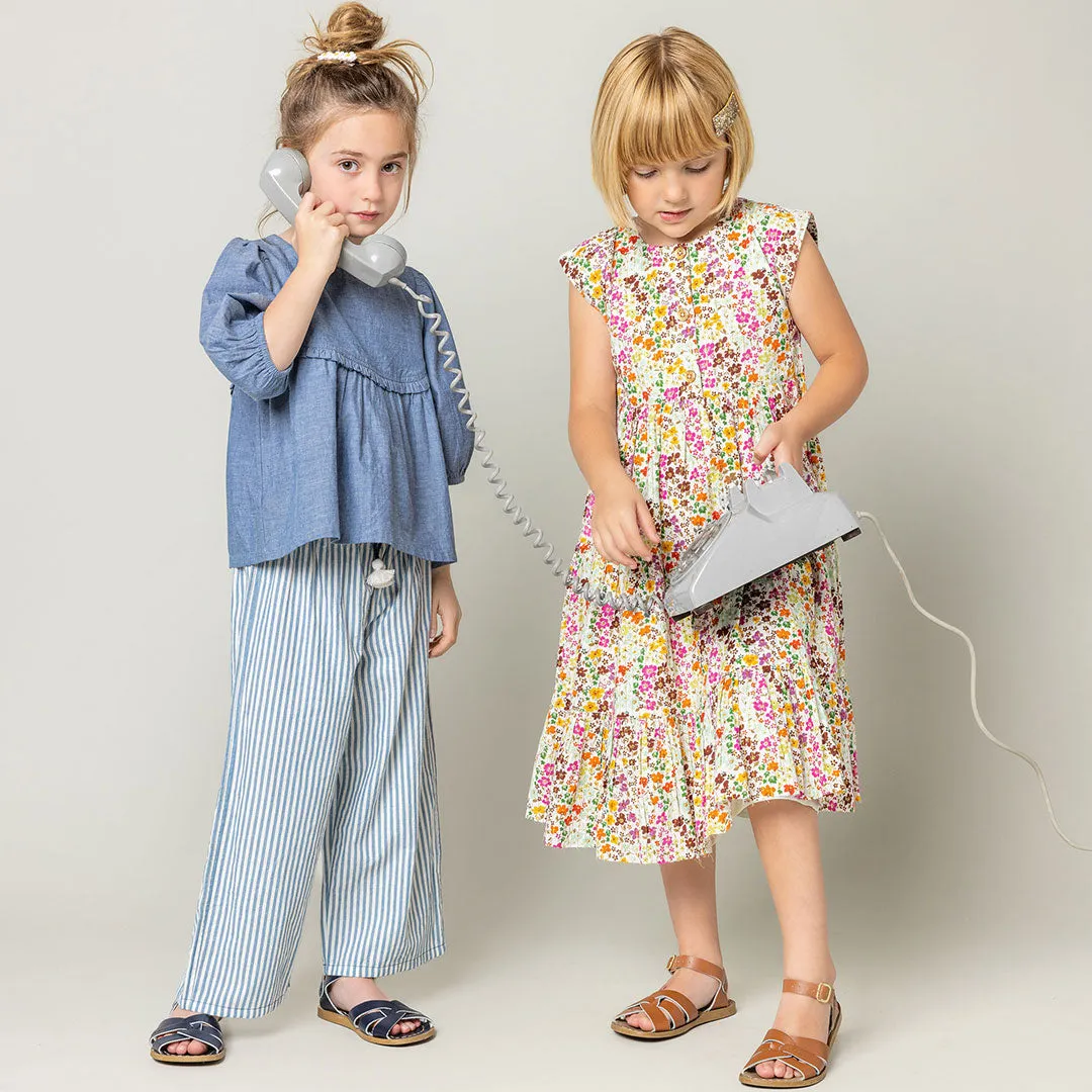Girls Theodore Pant - Blue Skinny Stripe