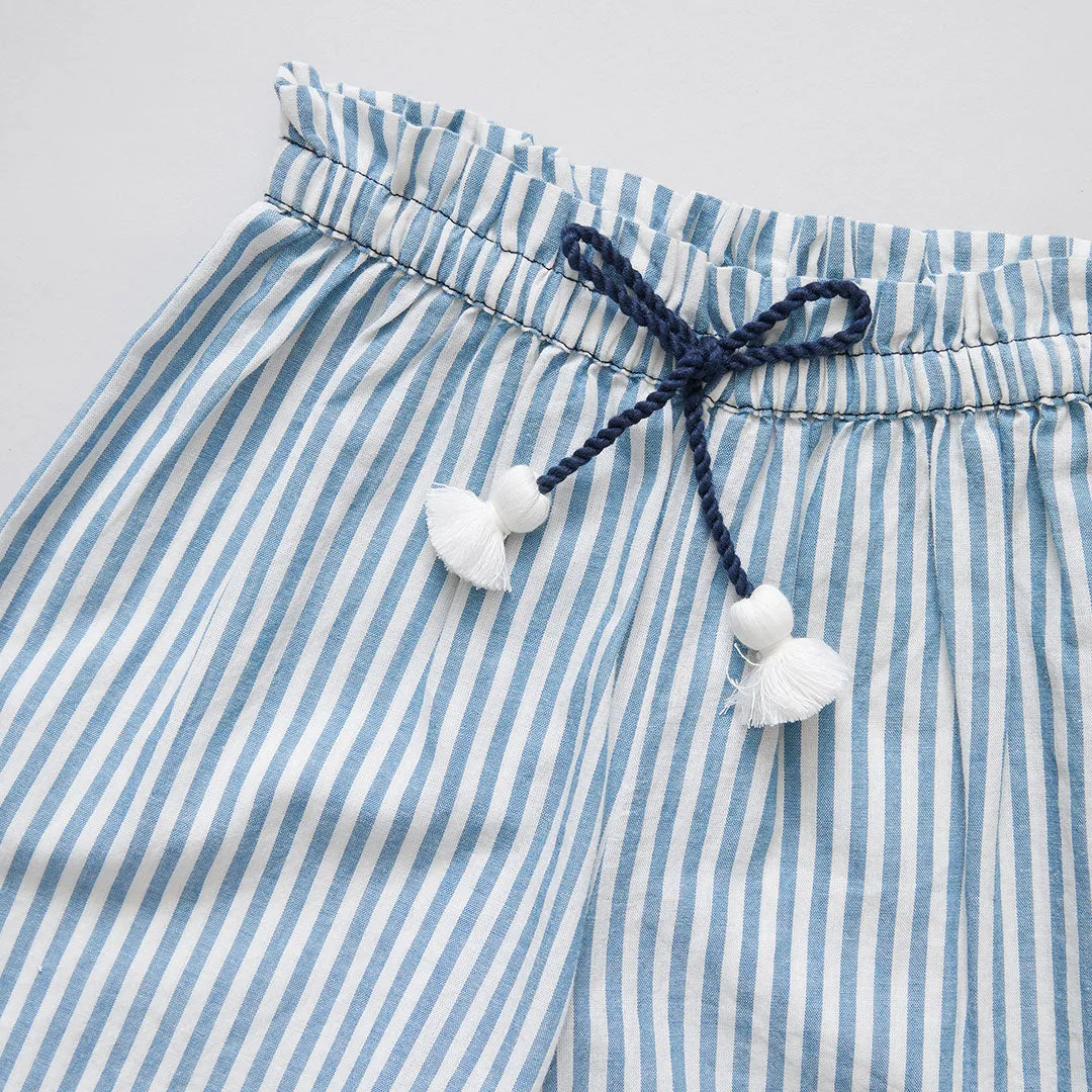 Girls Theodore Pant - Blue Skinny Stripe