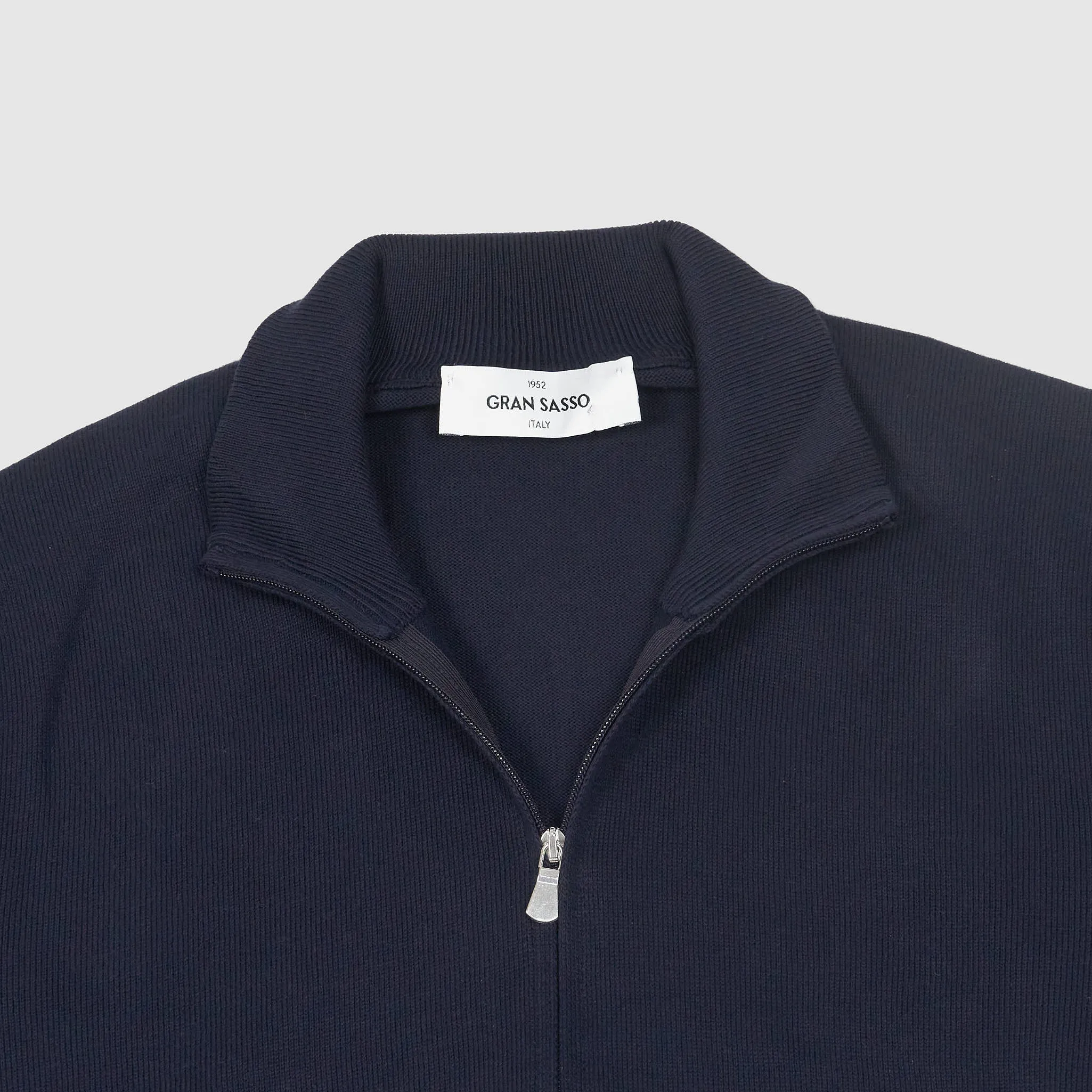 Gran Sasso Cotton Full Zip Basic Cardigan