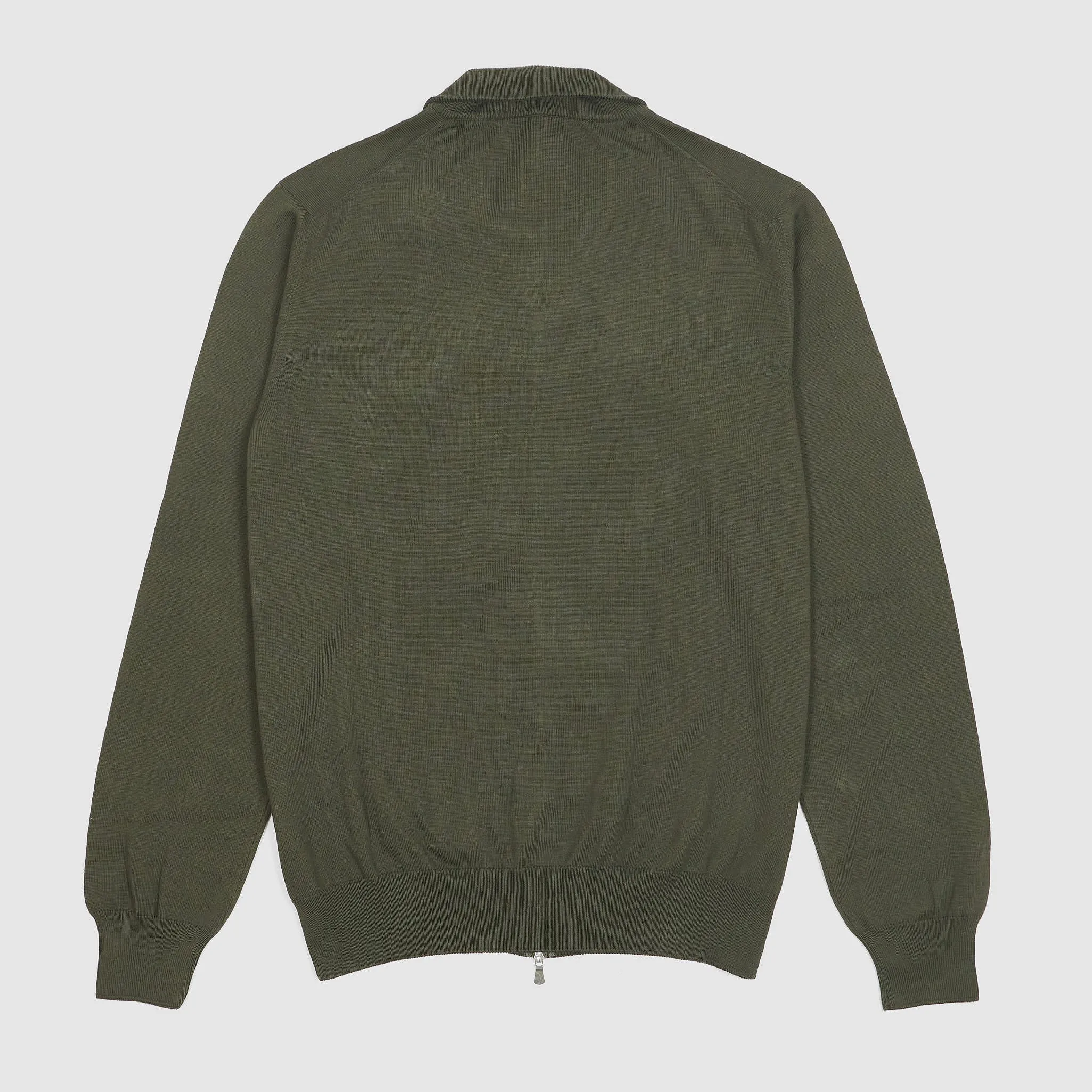 Gran Sasso Cotton Full Zip Basic Cardigan